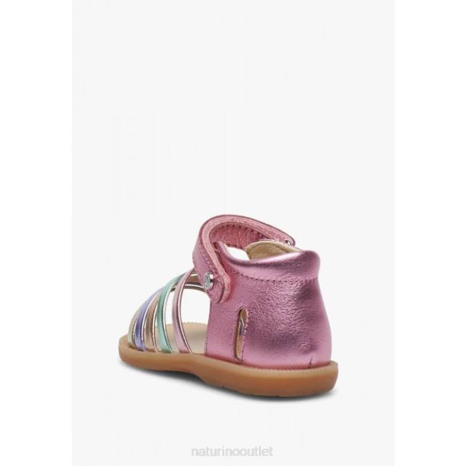Kids Naturino Pink RUBINO Leather Sandals J6T6279