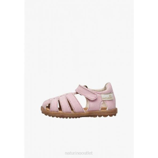 Kids Naturino Pink SEE ORGANIC Semi-Open Sandals In Organic Fabric J6T622