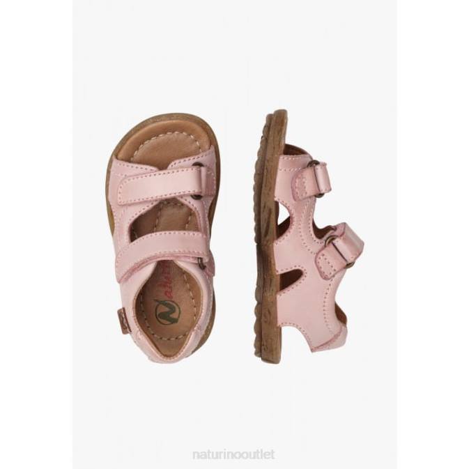 Kids Naturino Pink SKY Nappa Leather Sandals J6T6282