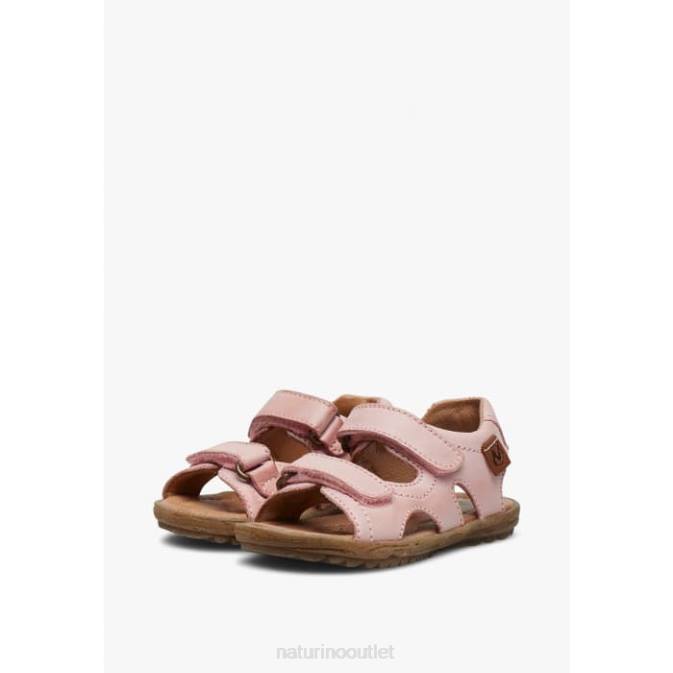 Kids Naturino Pink SKY Nappa Leather Sandals J6T6282