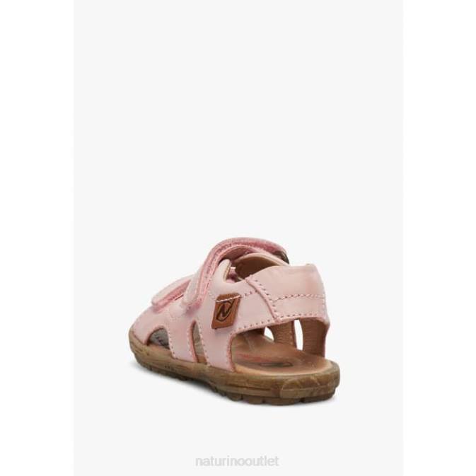 Kids Naturino Pink SKY Nappa Leather Sandals J6T6282