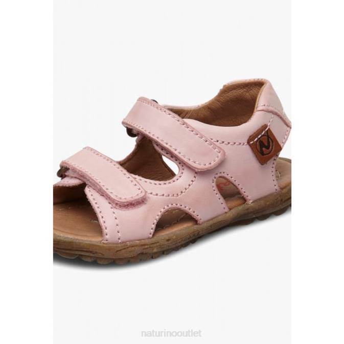 Kids Naturino Pink SKY Nappa Leather Sandals J6T6282