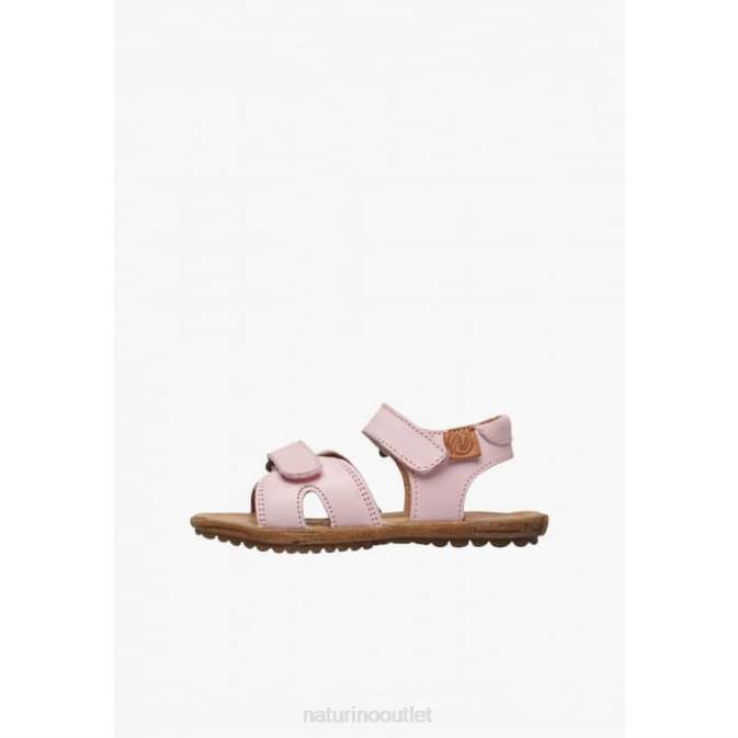 Kids Naturino Pink SUN Nappa Leather Sandals J6T6358