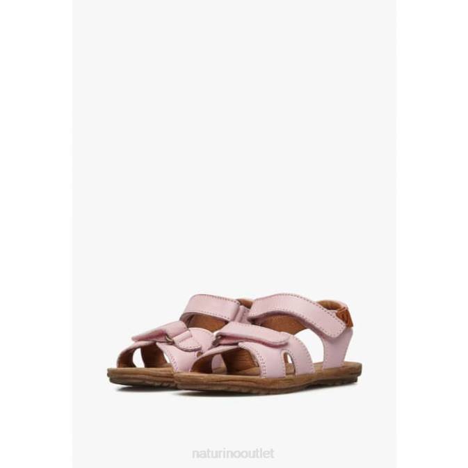 Kids Naturino Pink SUN Nappa Leather Sandals J6T6358