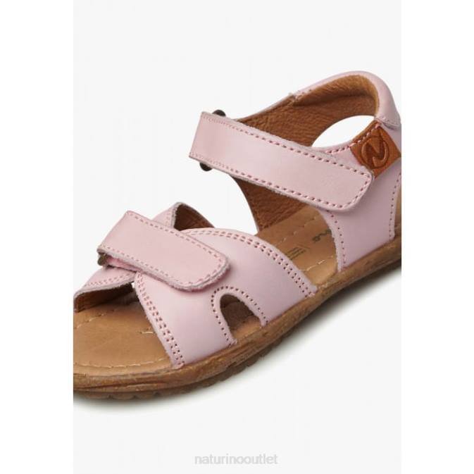 Kids Naturino Pink SUN Nappa Leather Sandals J6T6358