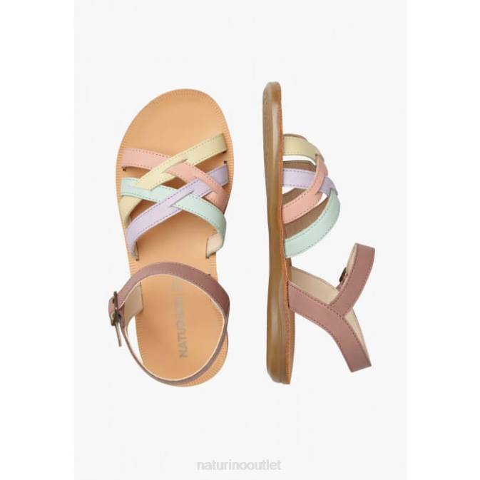 Kids Naturino Pink VALLA Leather Sandals J6T6555
