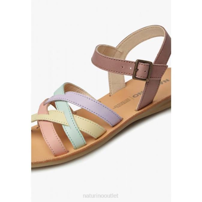 Kids Naturino Pink VALLA Leather Sandals J6T6555