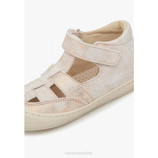 Kids Naturino Pink WAD Suede First Step Sandals J6T6574