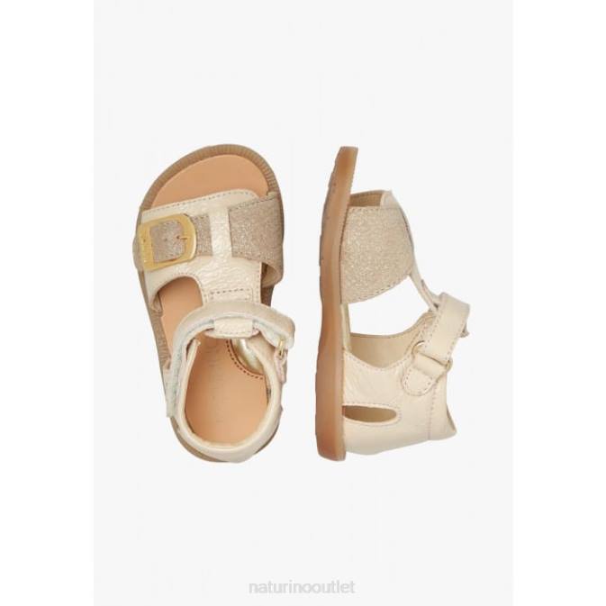 Kids Naturino Platinum QUARZO Patent Leather Sandals J6T6318