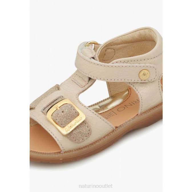 Kids Naturino Platinum QUARZO Patent Leather Sandals J6T6318