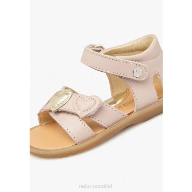 Kids Naturino Powder Pink BEEME Leather Sandals J6T6314