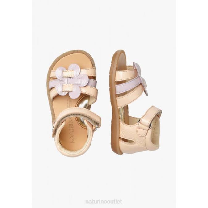 Kids Naturino Powder Pink BETENILDE Patent Leather Sandals J6T6300
