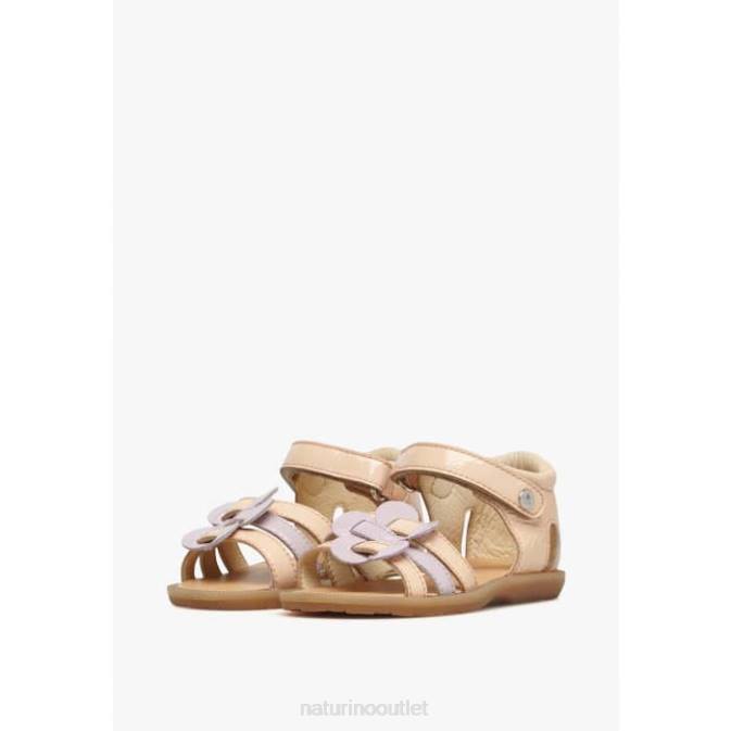 Kids Naturino Powder Pink BETENILDE Patent Leather Sandals J6T6300