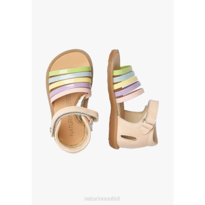 Kids Naturino Powder Pink RUBINO Patent Leather Sandals J6T6234