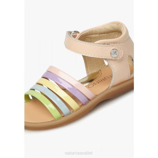 Kids Naturino Powder Pink RUBINO Patent Leather Sandals J6T6234