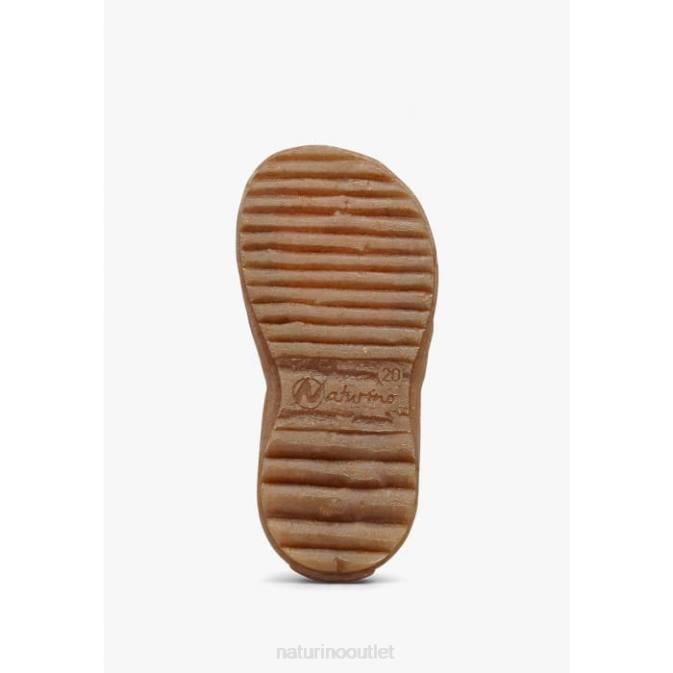 Kids Naturino Powder Pink SEE Semi-Closed Leather Sandals J6T6232