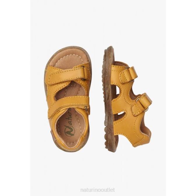 Kids Naturino Pumpkin SKY Nappa Leather Sandals J6T6347