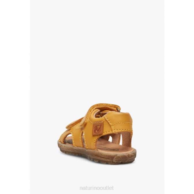 Kids Naturino Pumpkin SKY Nappa Leather Sandals J6T6347
