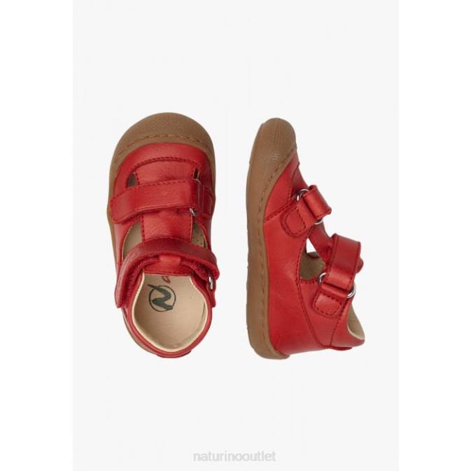 Kids Naturino Red PUFFY Semi-Closed Sandals J6T6583
