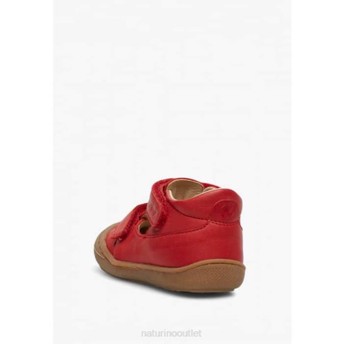 Kids Naturino Red PUFFY Semi-Closed Sandals J6T6583