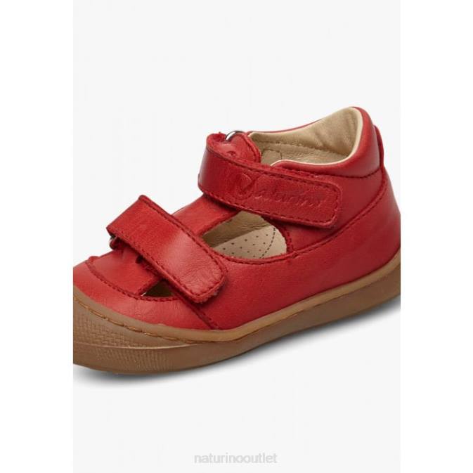 Kids Naturino Red PUFFY Semi-Closed Sandals J6T6583