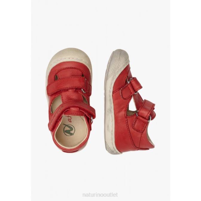 Kids Naturino Red PUFFY Semi-Closed Sandals J6T6590