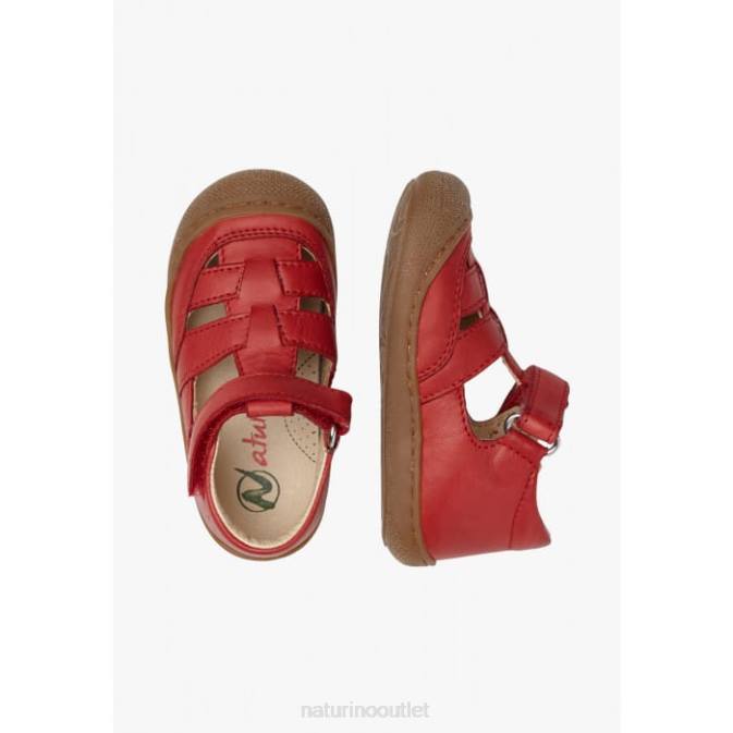 Kids Naturino Red WAD First Step Sandals J6T6567