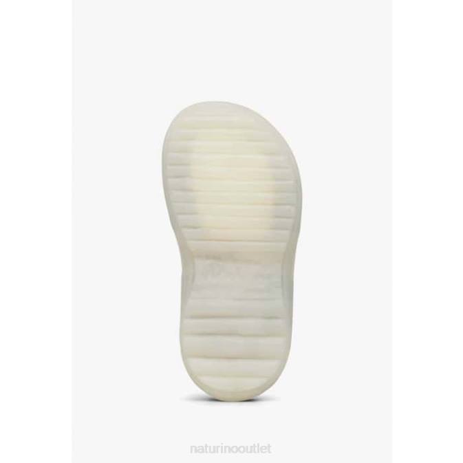 Kids Naturino White BEGONIA Leather Sandals with Applied Flowers J6T6246