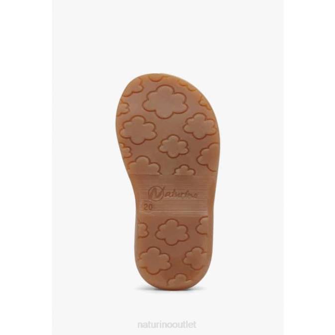 Kids Naturino White JALNINA Leather Sandals J6T6252