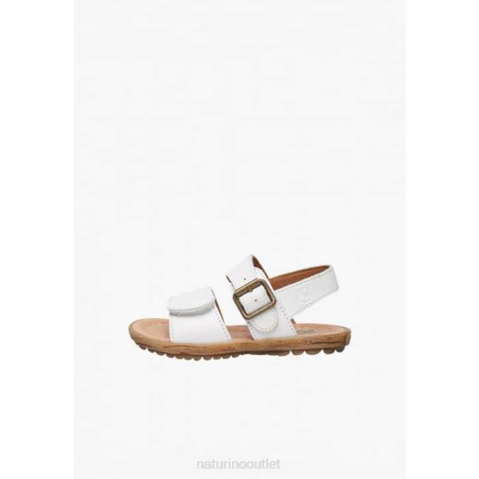 Kids Naturino White KENNY Leather Sandals J6T6561