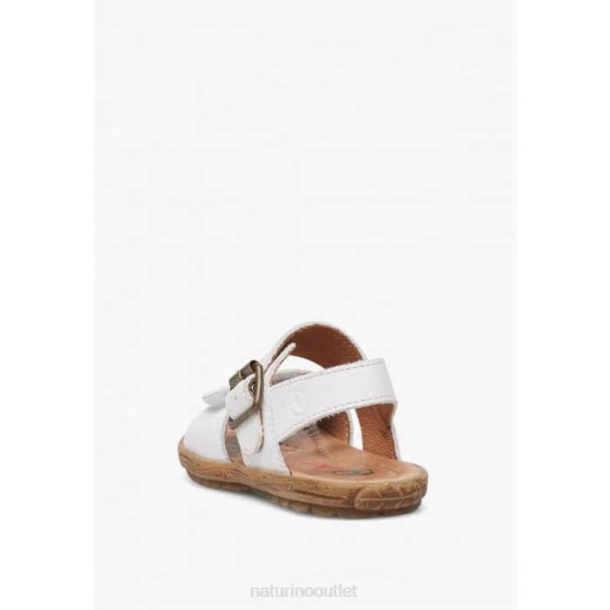 Kids Naturino White KENNY Leather Sandals J6T6561