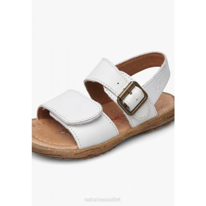 Kids Naturino White KENNY Leather Sandals J6T6561