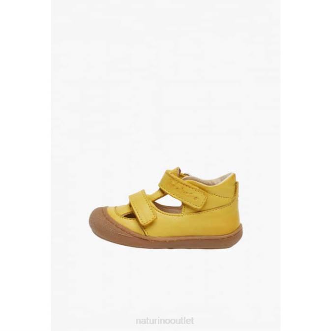Kids Naturino Yellow PUFFY Semi-Closed Sandals J6T6581