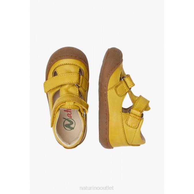 Kids Naturino Yellow PUFFY Semi-Closed Sandals J6T6581
