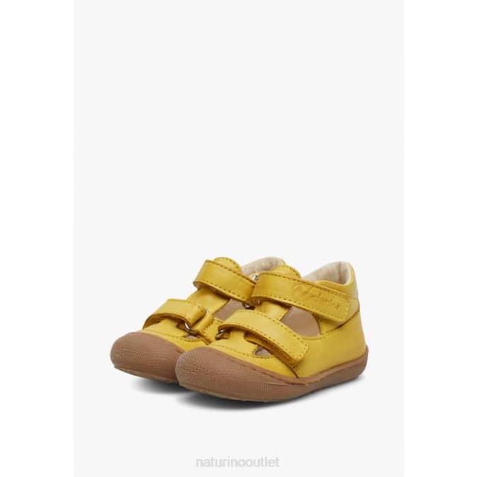 Kids Naturino Yellow PUFFY Semi-Closed Sandals J6T6581