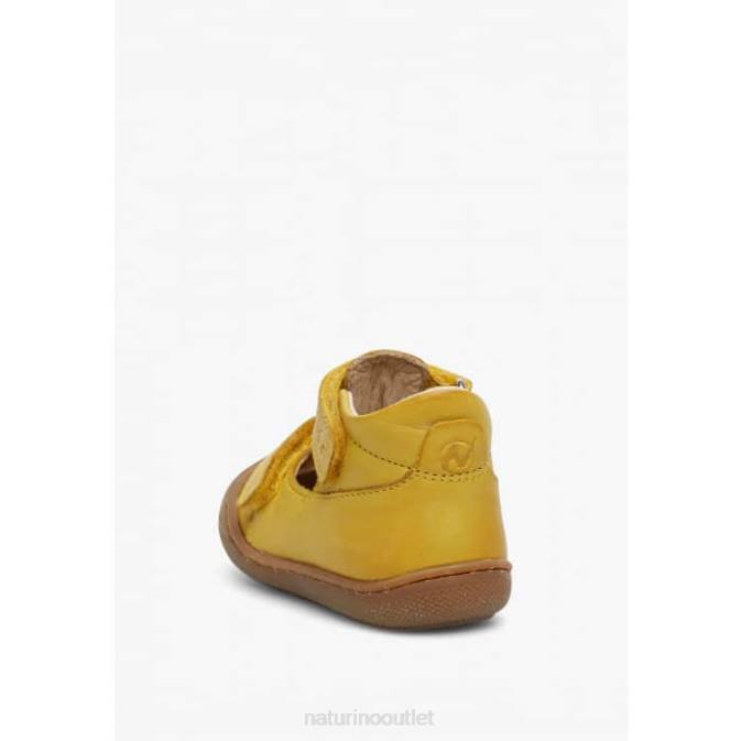 Kids Naturino Yellow PUFFY Semi-Closed Sandals J6T6581