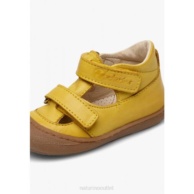 Kids Naturino Yellow PUFFY Semi-Closed Sandals J6T6581