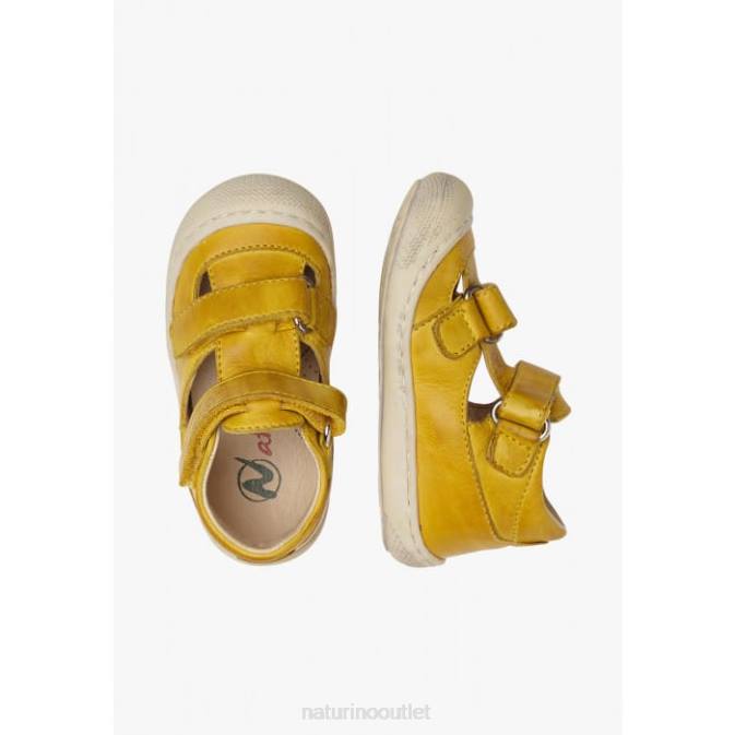 Kids Naturino Yellow PUFFY Semi-Closed Sandals J6T6589