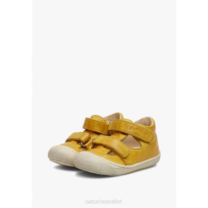 Kids Naturino Yellow PUFFY Semi-Closed Sandals J6T6589