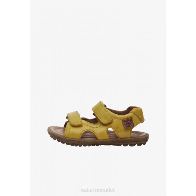 Kids Naturino Yellow SKY Nappa Leather Sandals J6T6354