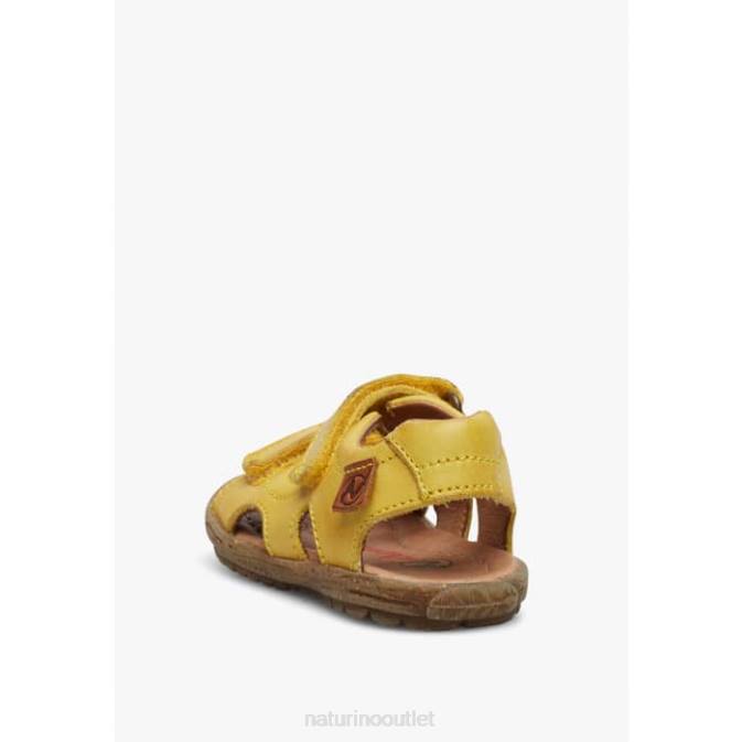 Kids Naturino Yellow SKY Nappa Leather Sandals J6T6354
