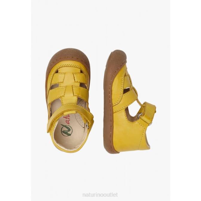 Kids Naturino Yellow WAD First Step Sandals J6T6566