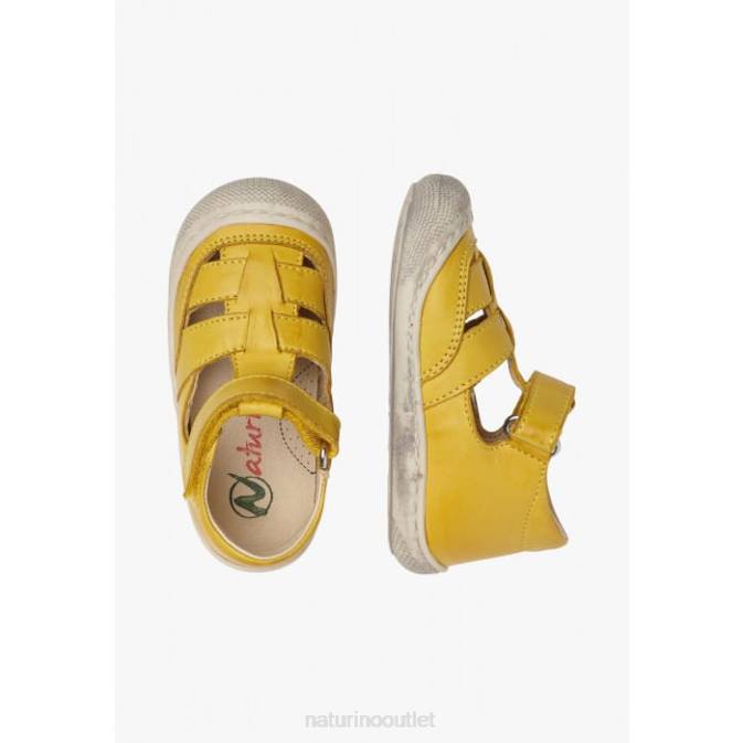 Kids Naturino Yellow WAD First Step Sandals J6T6571