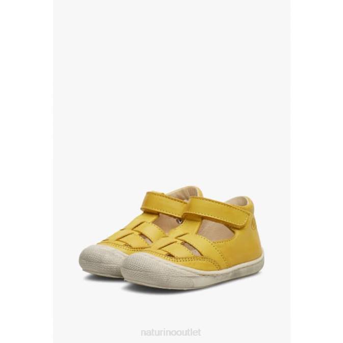Kids Naturino Yellow WAD First Step Sandals J6T6571