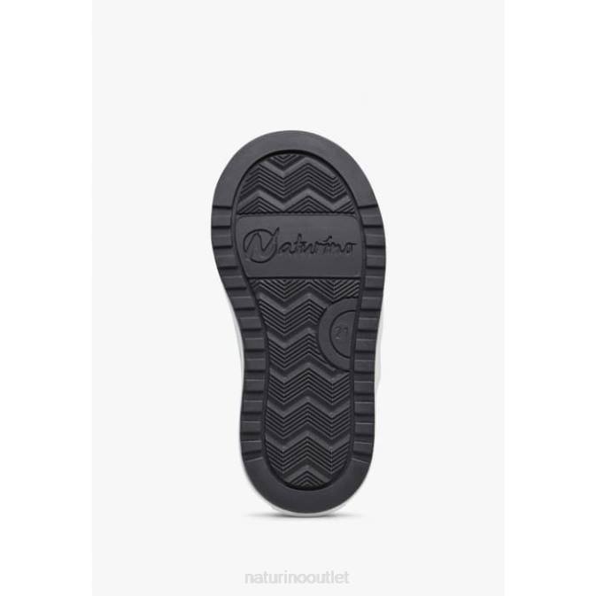 Kids Naturino Black SEAM VL Leather Sneakers J6T6443