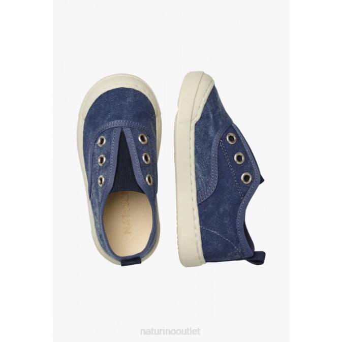 Kids Naturino Blue DABOS Fabric Sneakers J6T6485