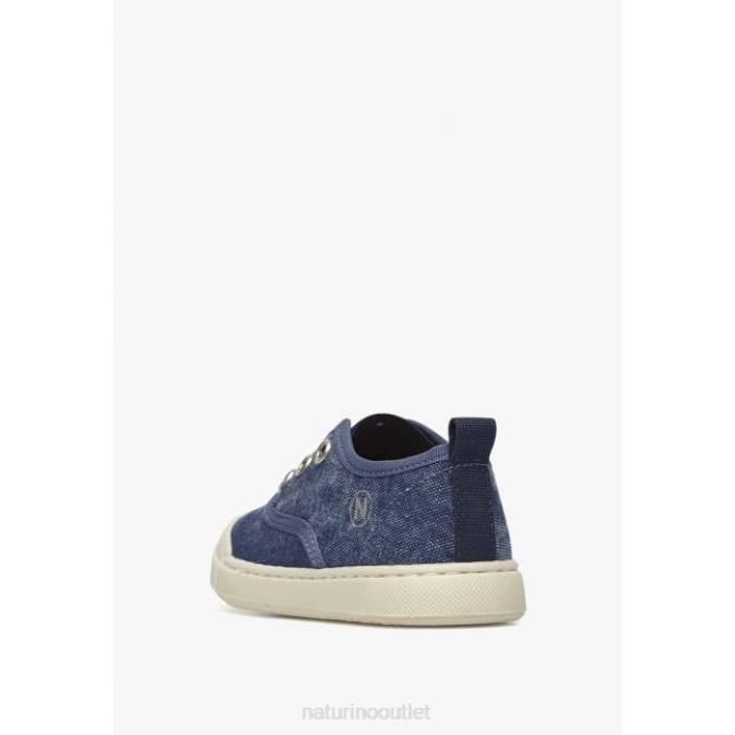 Kids Naturino Blue DABOS Fabric Sneakers J6T6485