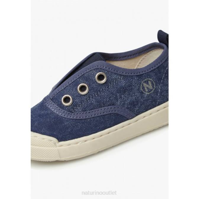 Kids Naturino Blue DABOS Fabric Sneakers J6T6485