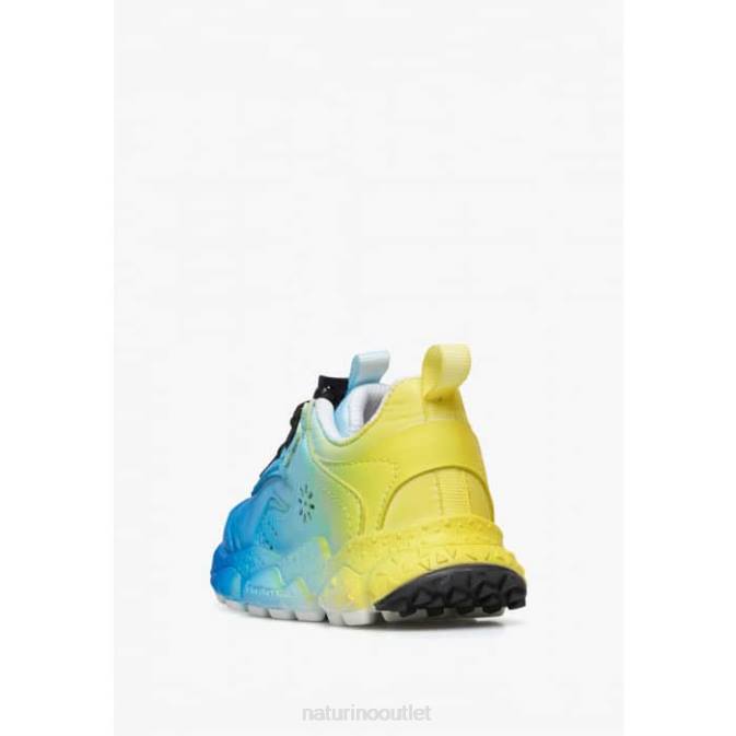 Kids Naturino Blue-Sky Blue DOI JUNIOR. Eco Leather and Fabric Sneakers J6T639