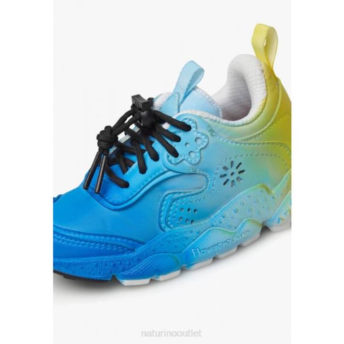 Kids Naturino Blue-Sky Blue DOI JUNIOR. Eco Leather and Fabric Sneakers J6T639